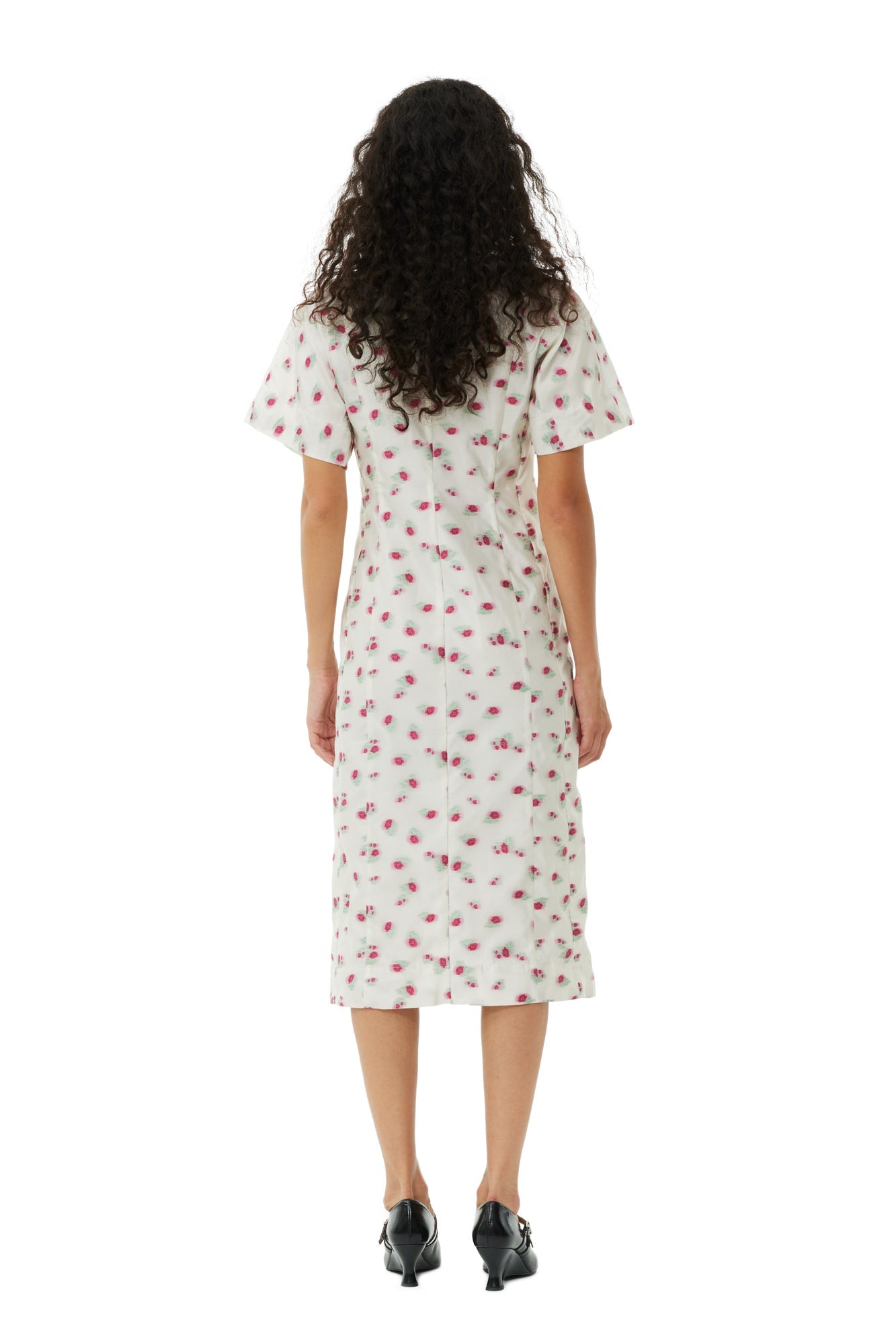 Robe midi en organza jacquard - Tofu