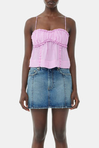 Strappy crop top - Lilac Sachet