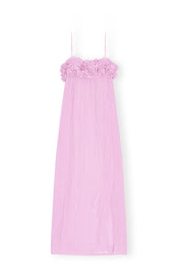 Midi dress with thin straps - Lilac Sachet