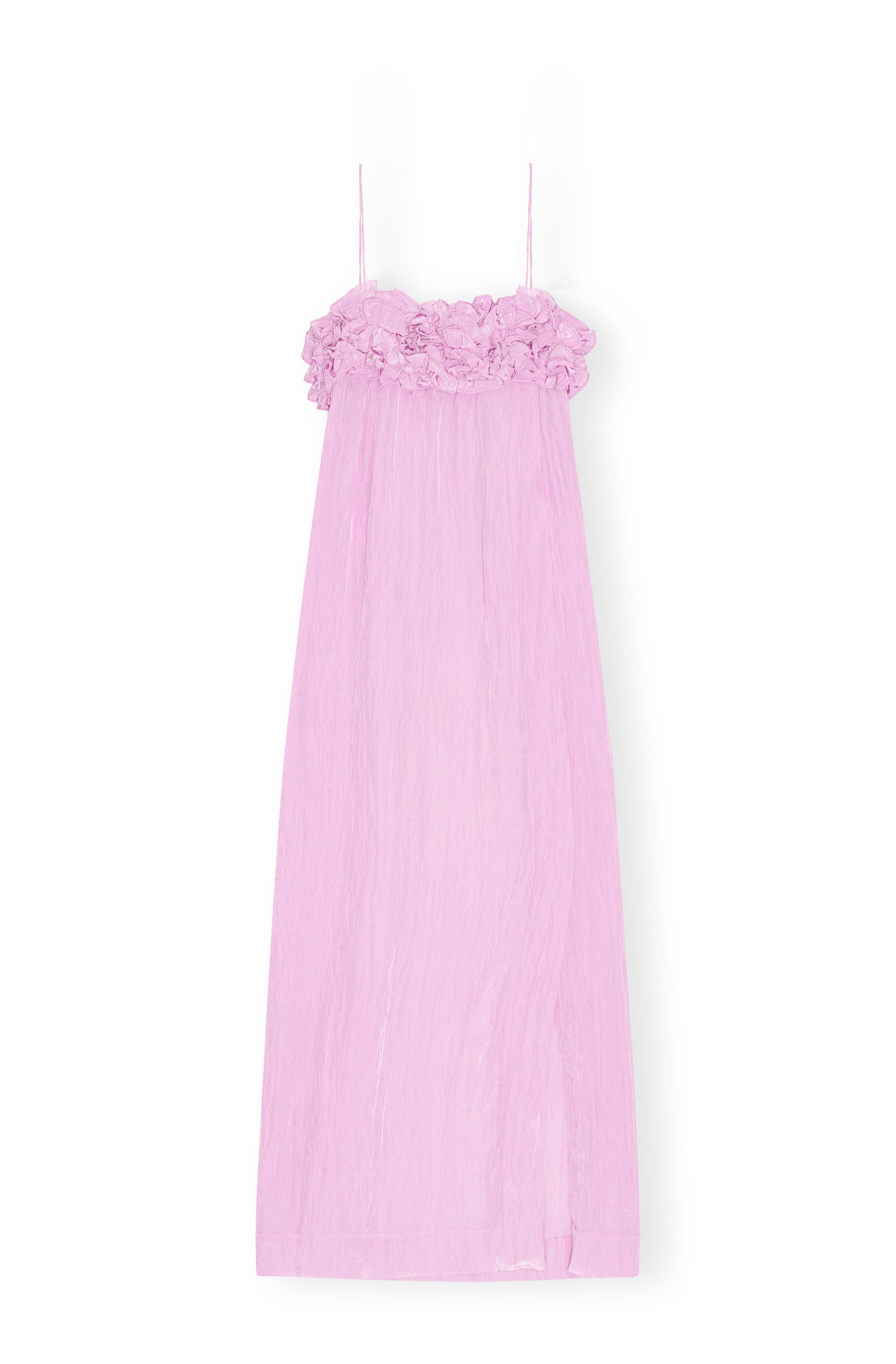 Midi dress with thin straps - Lilac Sachet
