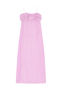 Midi dress with thin straps - Lilac Sachet