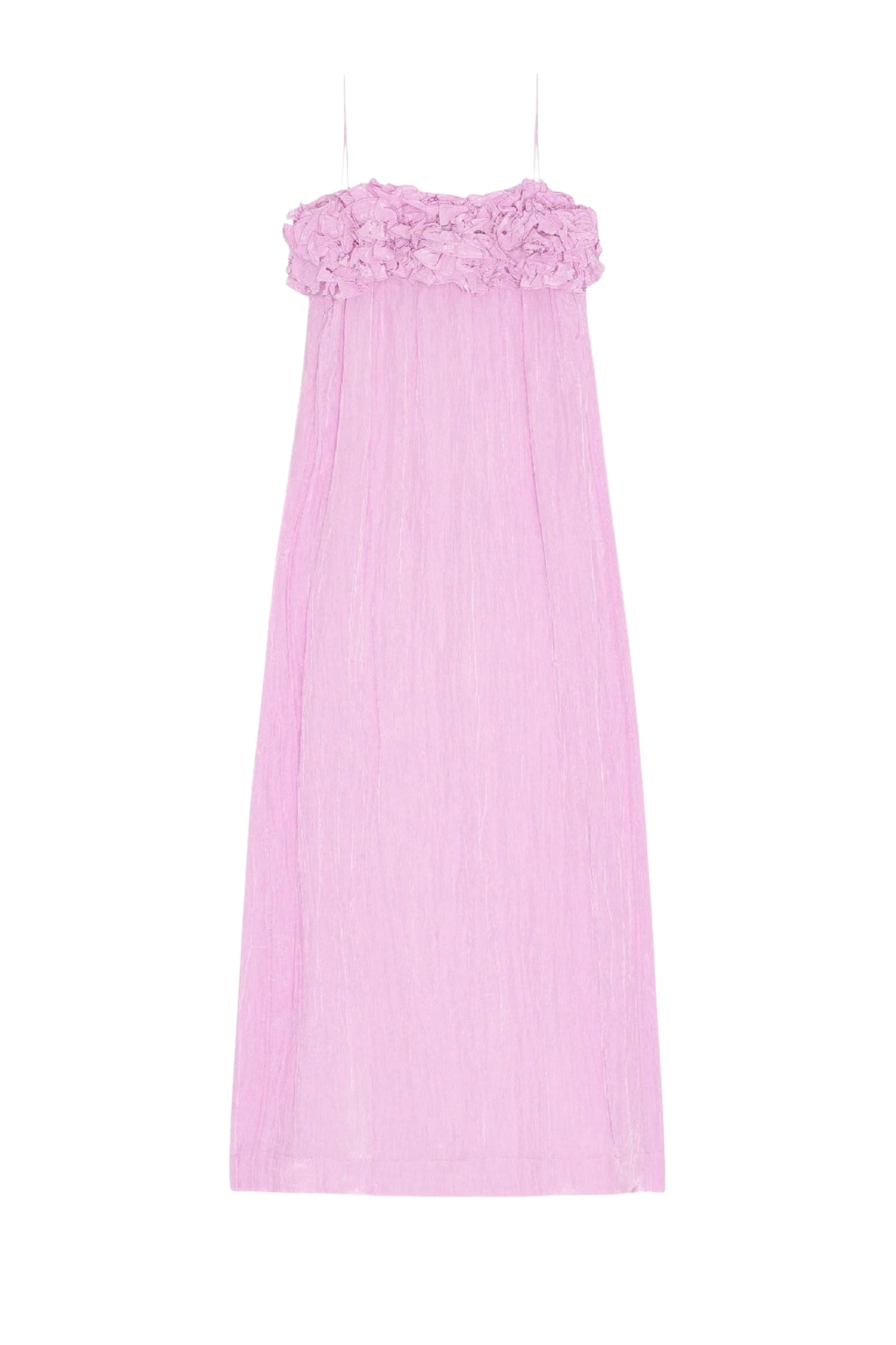 Midi dress with thin straps - Lilac Sachet