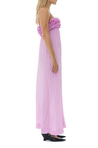 Midi dress with thin straps - Lilac Sachet