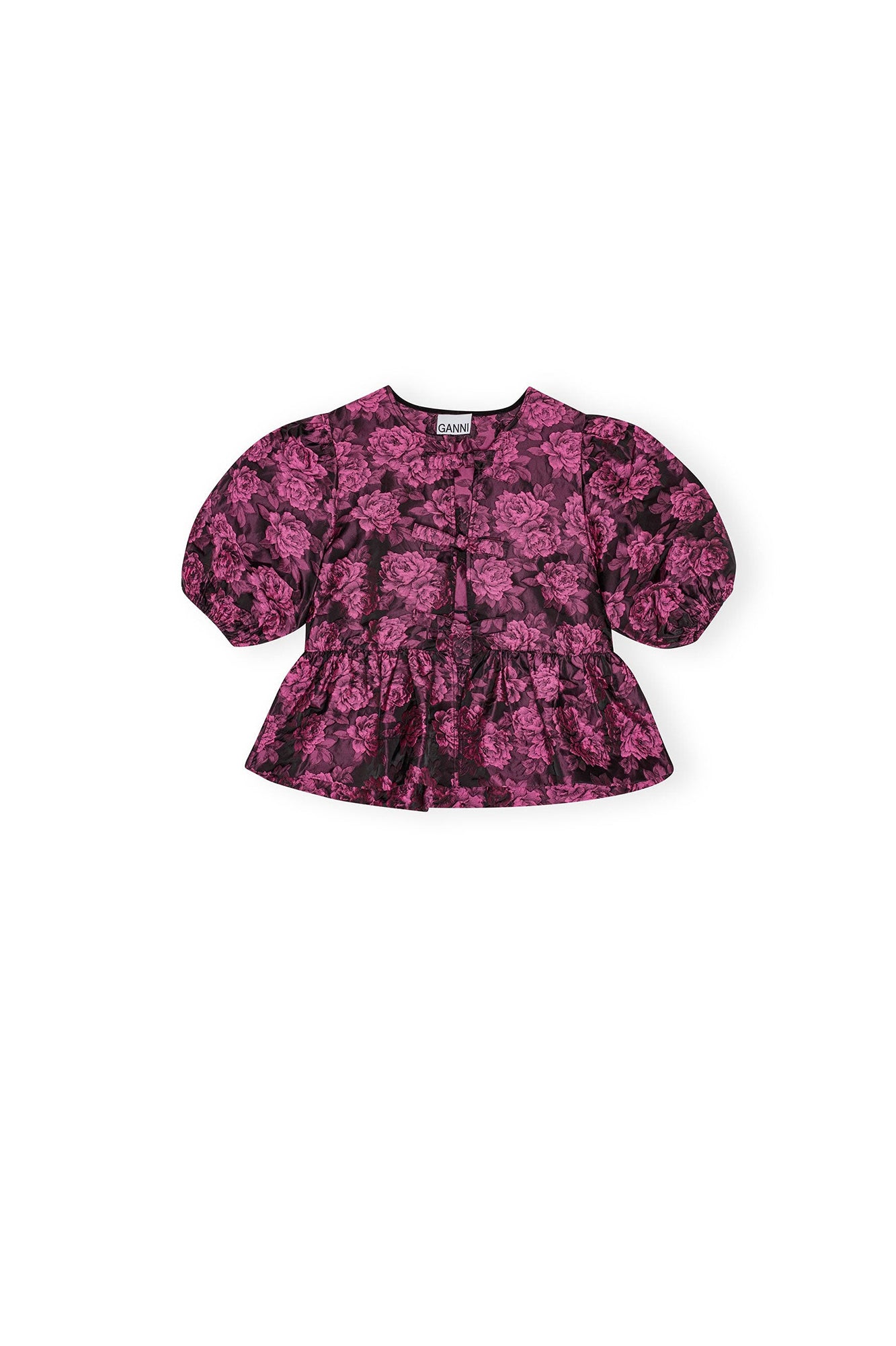 Blouse à basque botanique en jacquard - Cone Flower