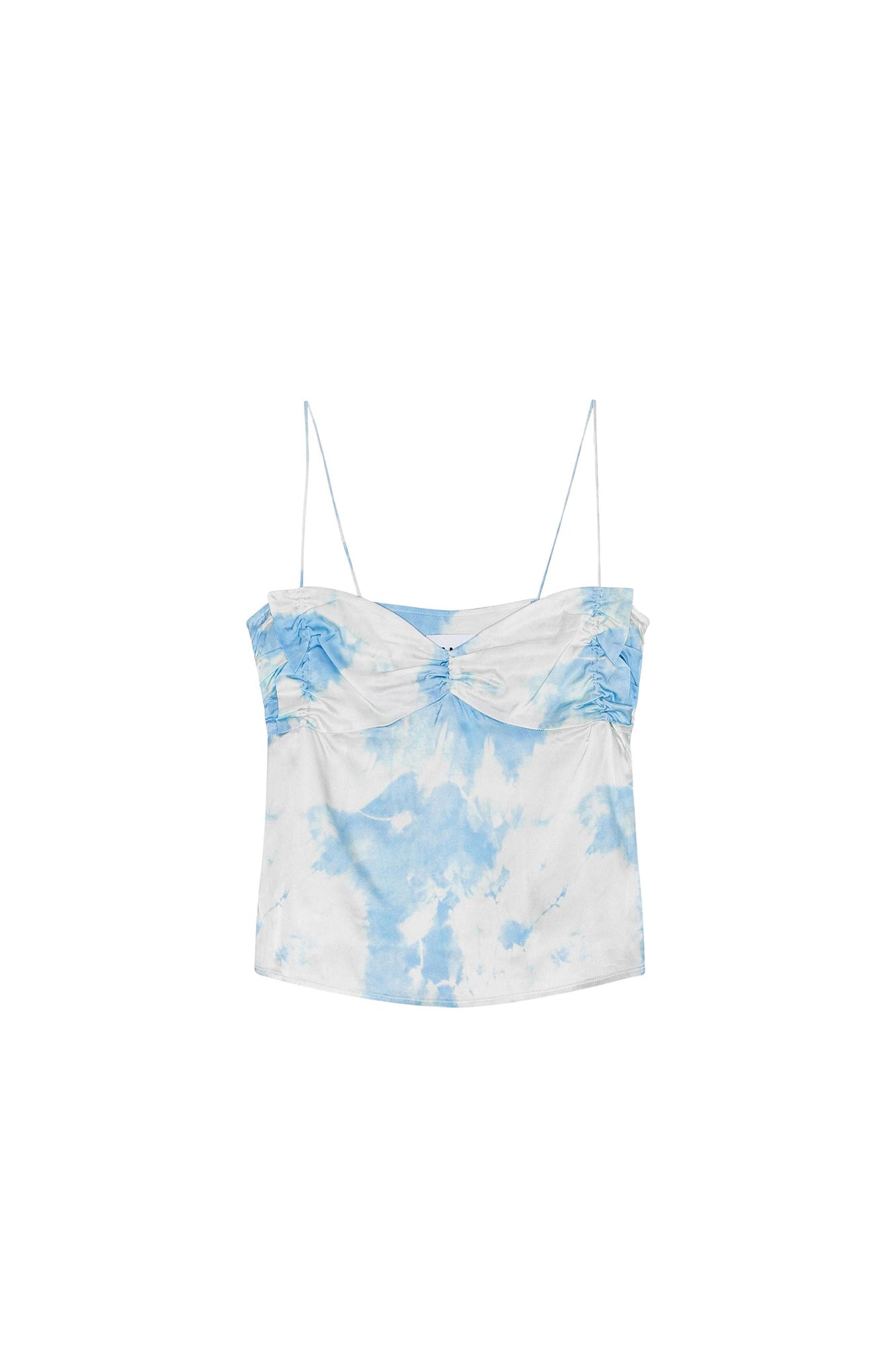 Caraco en satin imprimé - Powder Blue