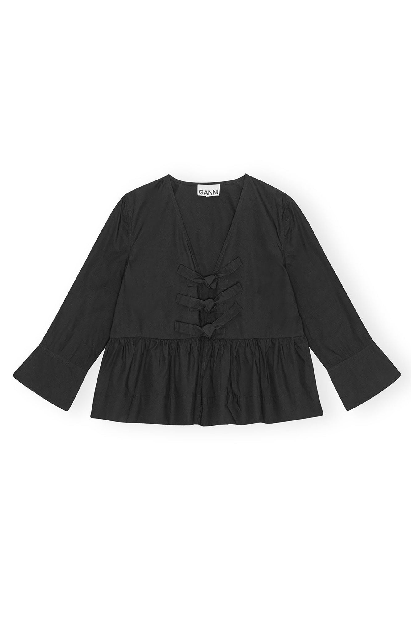 Blouse avec lacets à nouer - Black