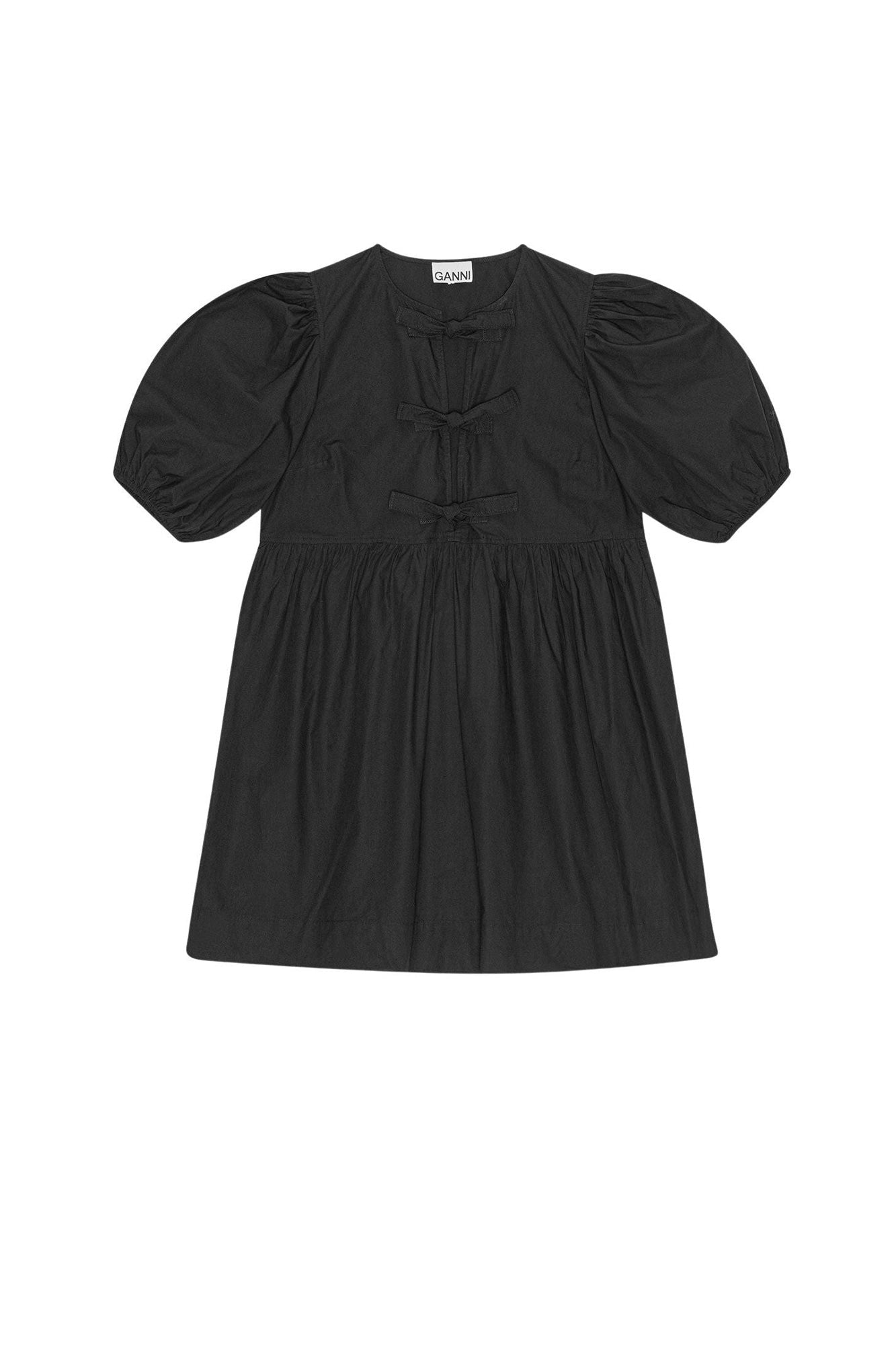 Robe courte avec lacets à nouer - Black