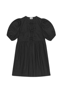 Robe courte avec lacets à nouer - Black