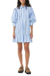 Robe courte chemise rayée - Silver Lake Blue
