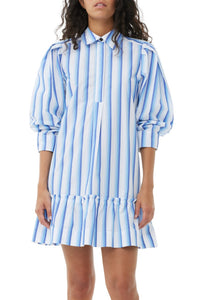 Robe courte chemise rayée - Silver Lake Blue