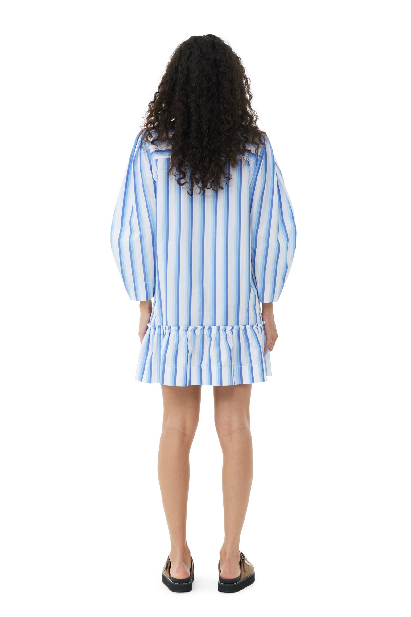 Robe courte chemise rayée - Silver Lake Blue