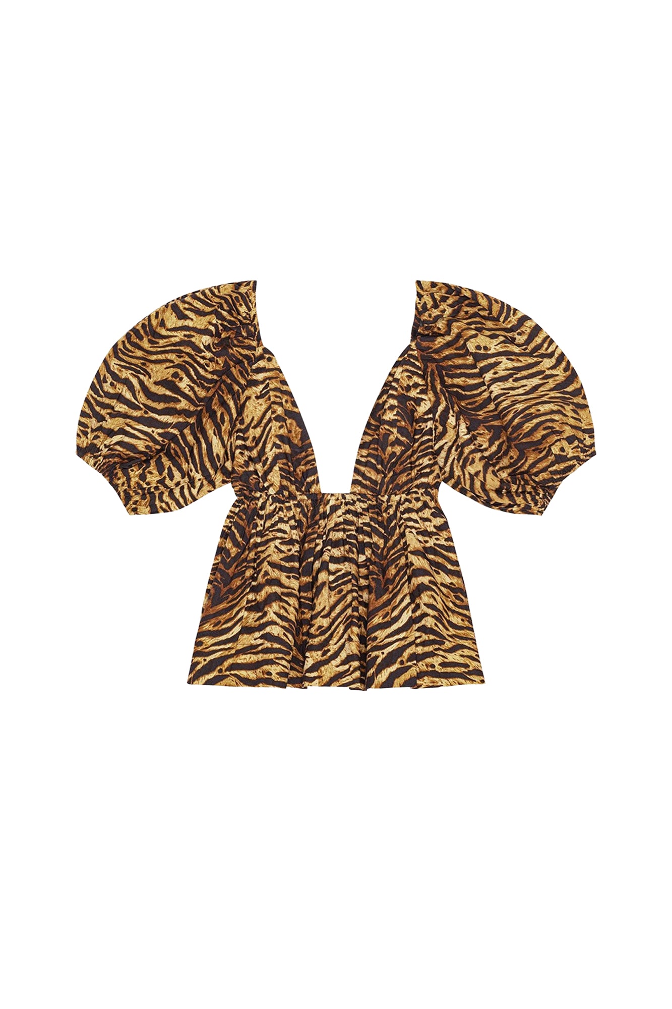 Blouse à imprimé animalier en coton - Ochre