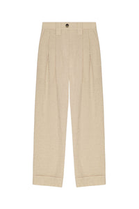 Textured mid-rise trousers - Oyster Gray