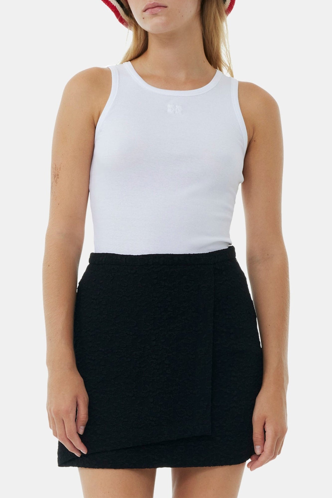Jupe courte texturée - Black