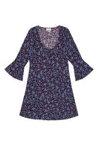 Printed crepe off-the-shoulder short dress - Port Royale
