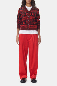 Pantalon ample en velours côtelé - High Risk Red