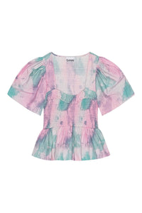Blouse peplum imprimée - Lilac Sachet