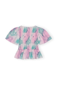 Blouse peplum imprimée - Lilac Sachet