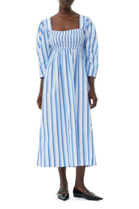 Robe midi à fines rayures - Silver Lake Blue