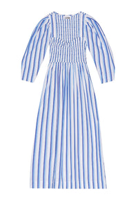 Robe midi à fines rayures - Silver Lake Blue