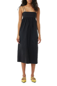 Midi dress with strings - Black