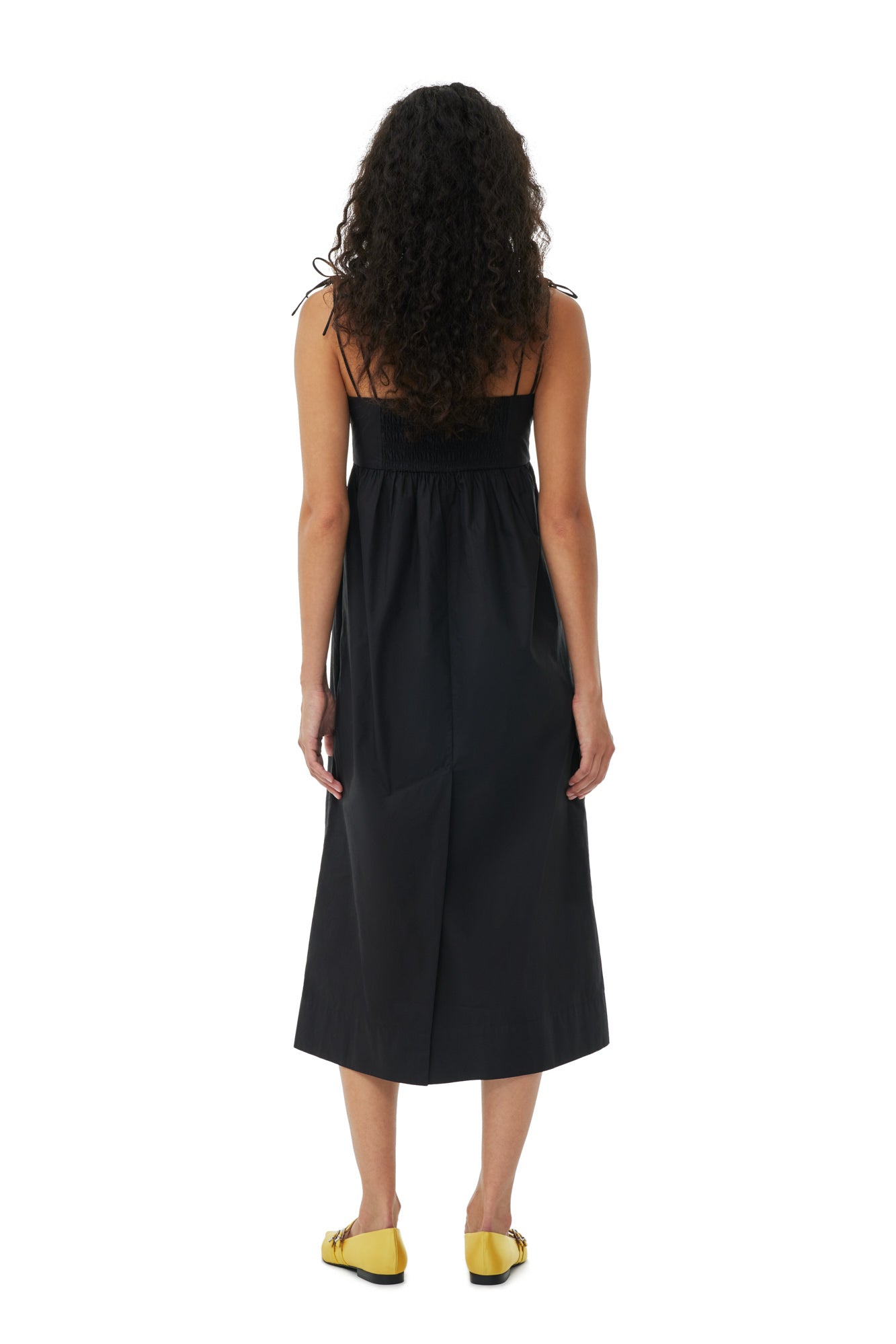 Robe midi à cordes - Black