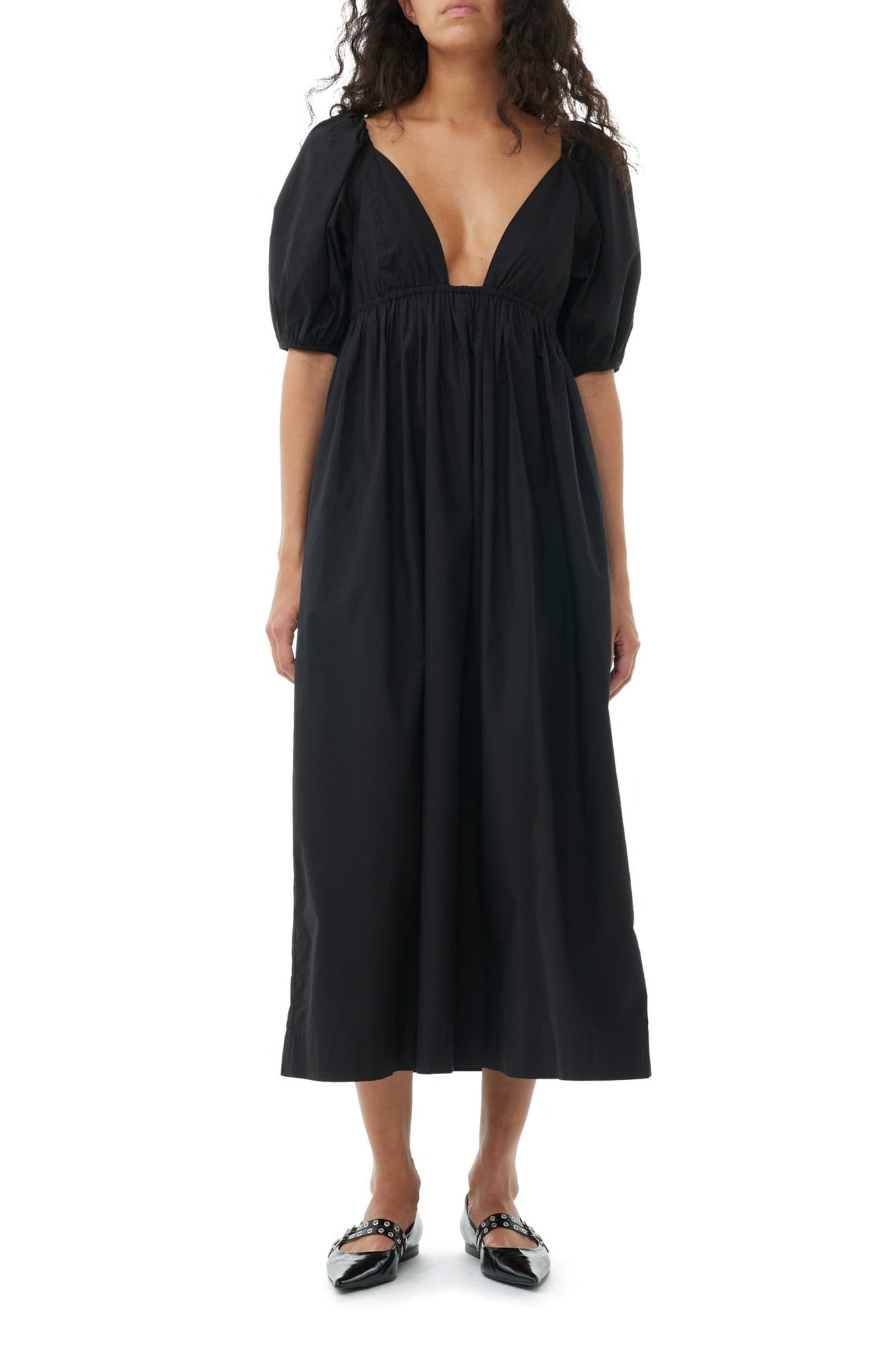 Cotton maxi dress - Black