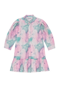 Robe courte chemise imprimée - Lilac Sachet