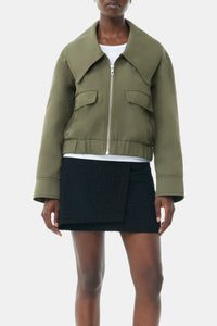 Veste courte à col large en twill - Kalamata