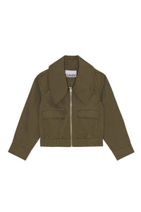 Veste courte à col large en twill - Kalamata