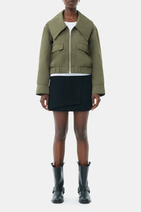 Veste courte à col large en twill - Kalamata