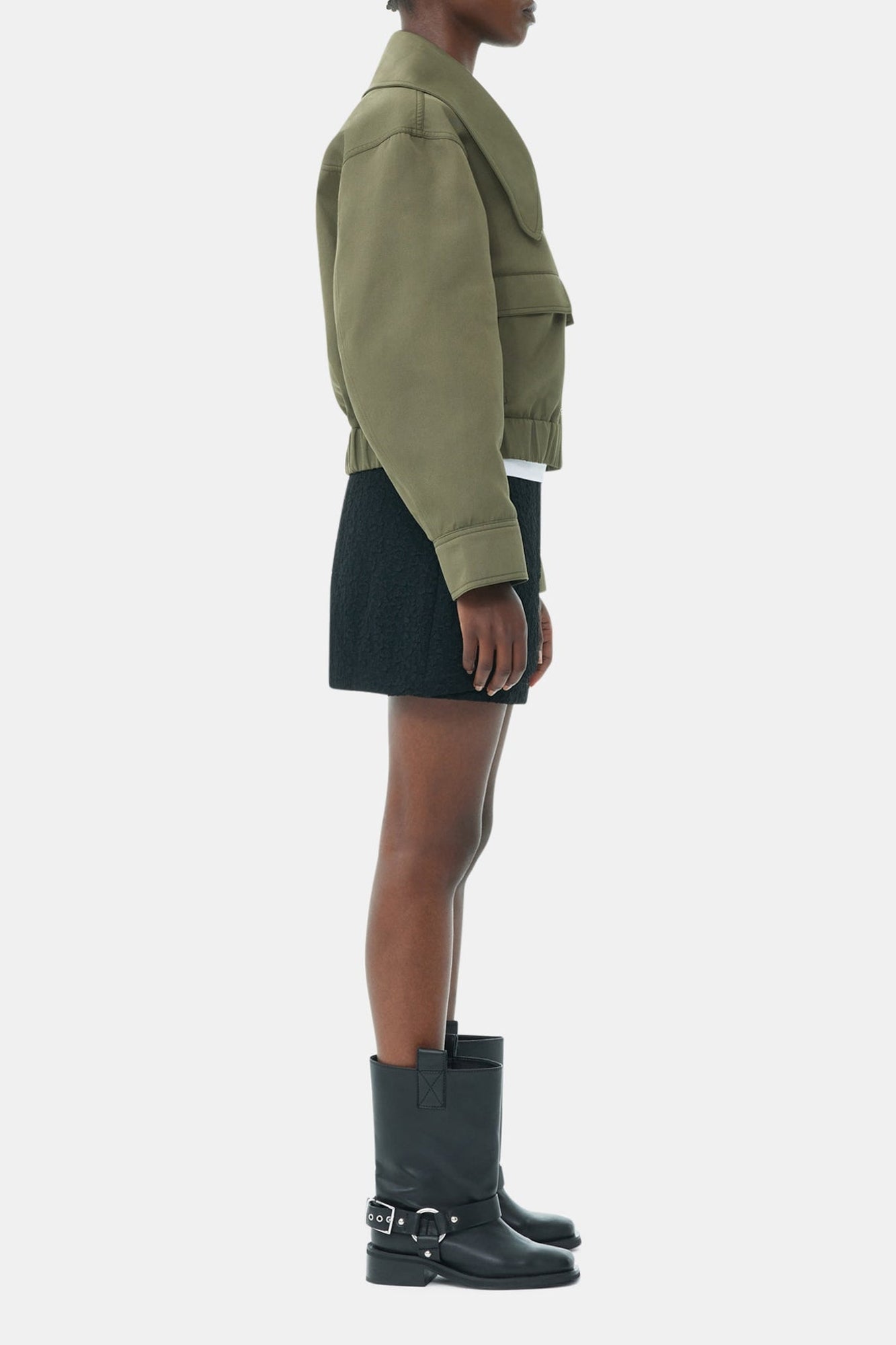 Veste courte à col large en twill - Kalamata