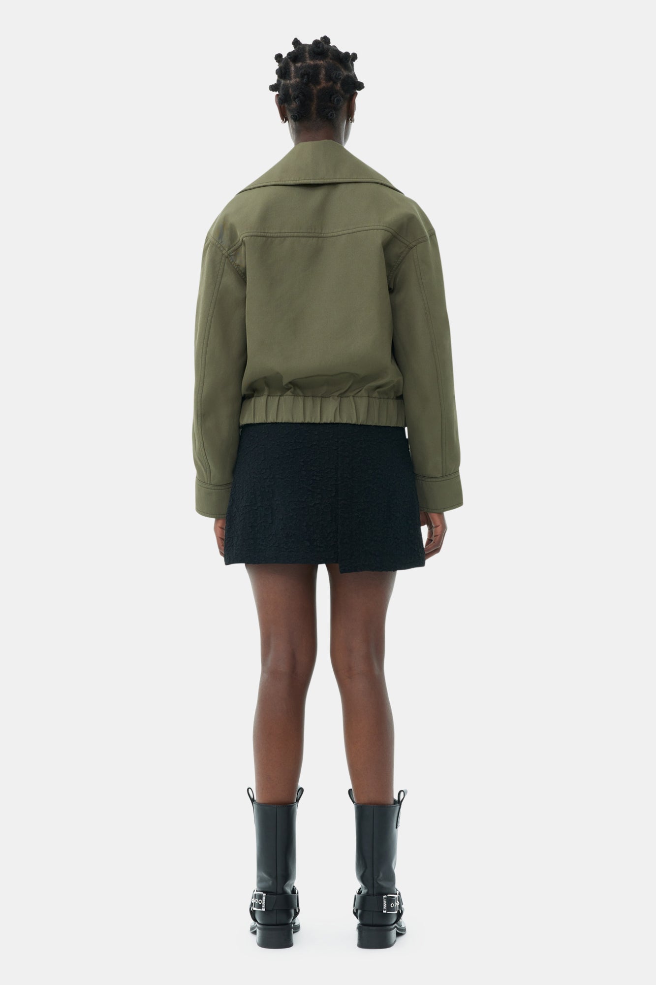 Veste courte à col large en twill - Kalamata