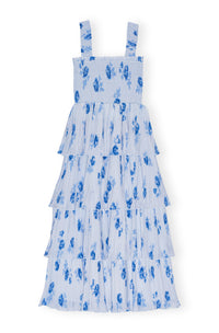 Robe mi longue à bretelles en georgette - Heather