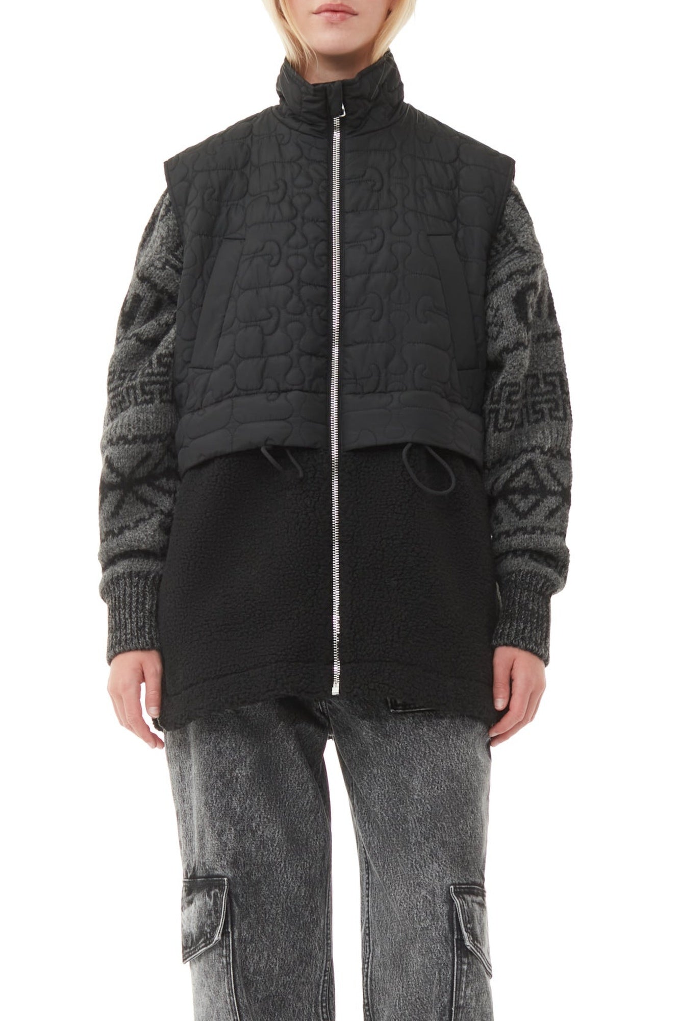 Veste polaire molletonnée - Black