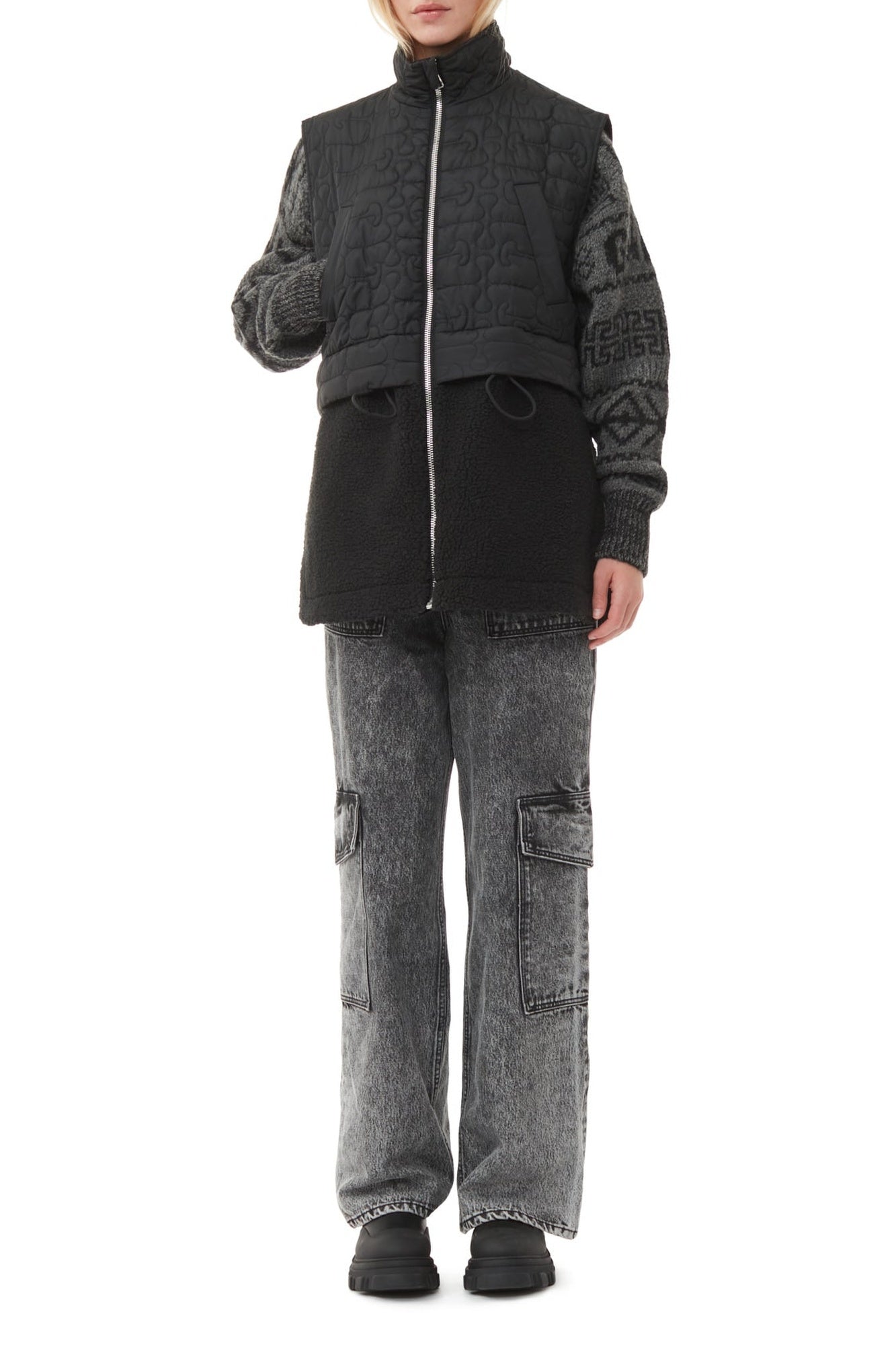 Veste polaire molletonnée - Black