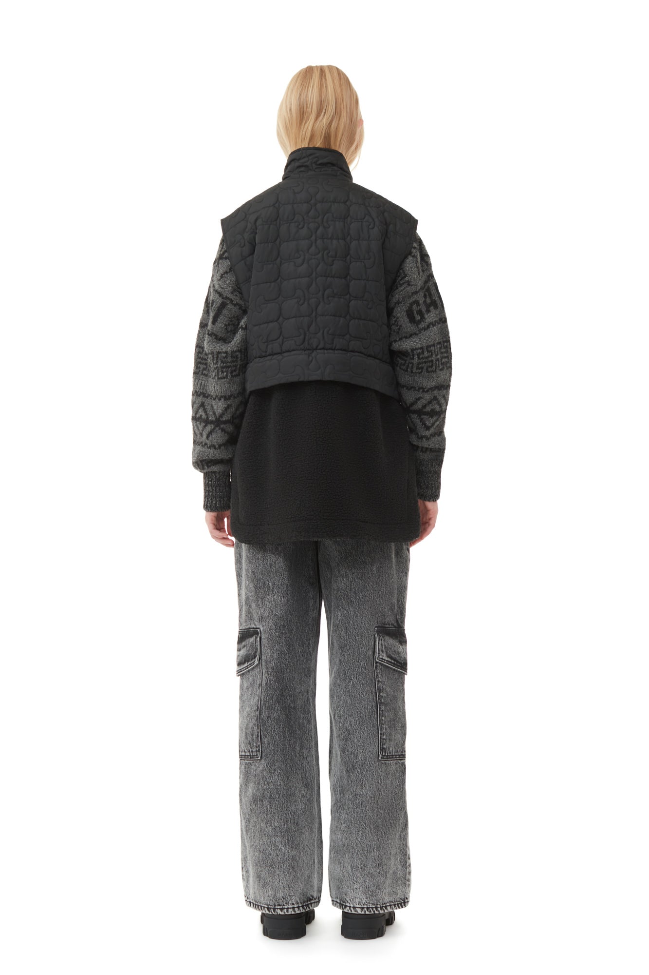 Veste polaire molletonnée - Black