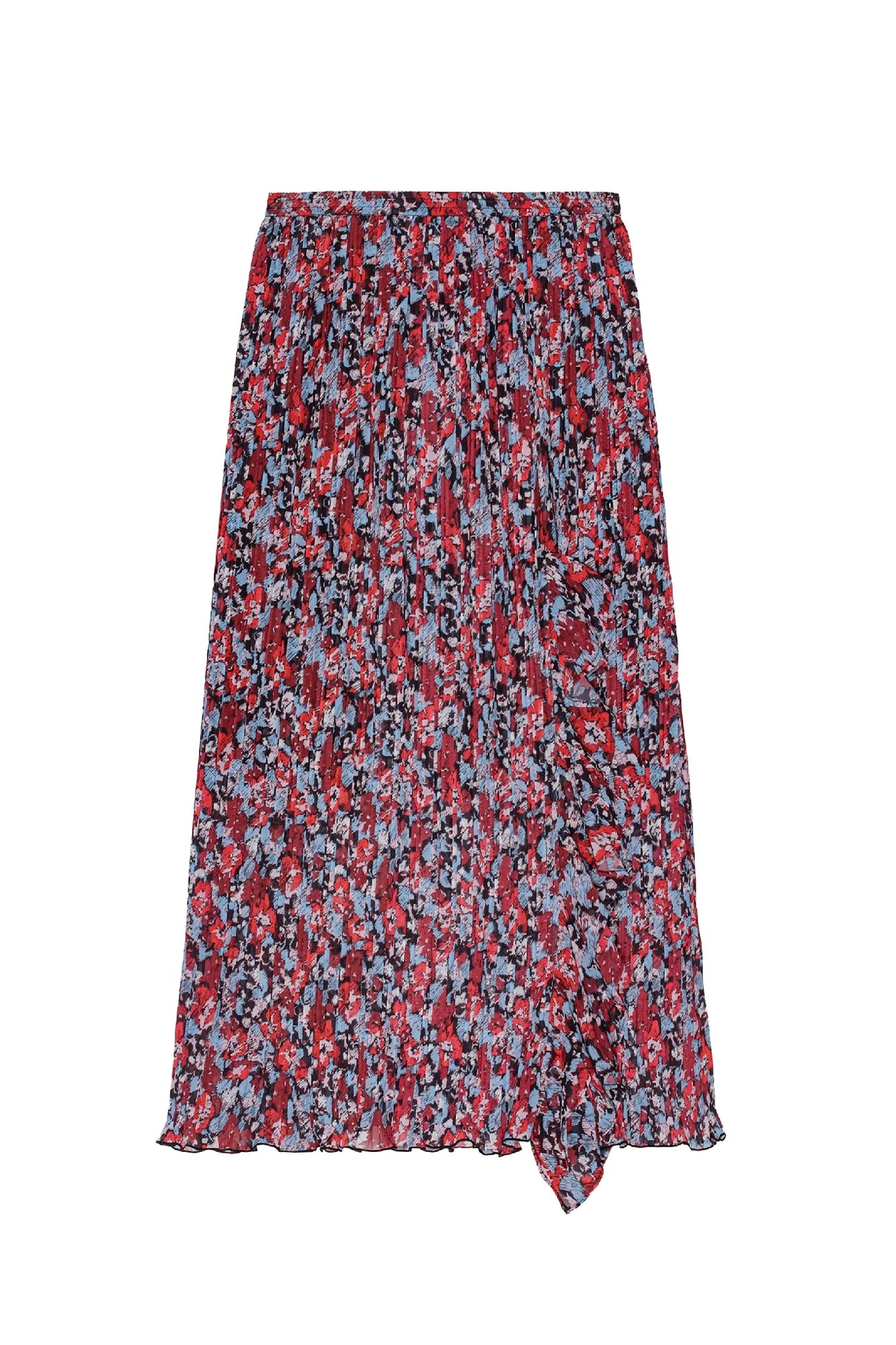 Jupe midi à imprimé fleuri - High Risk Red