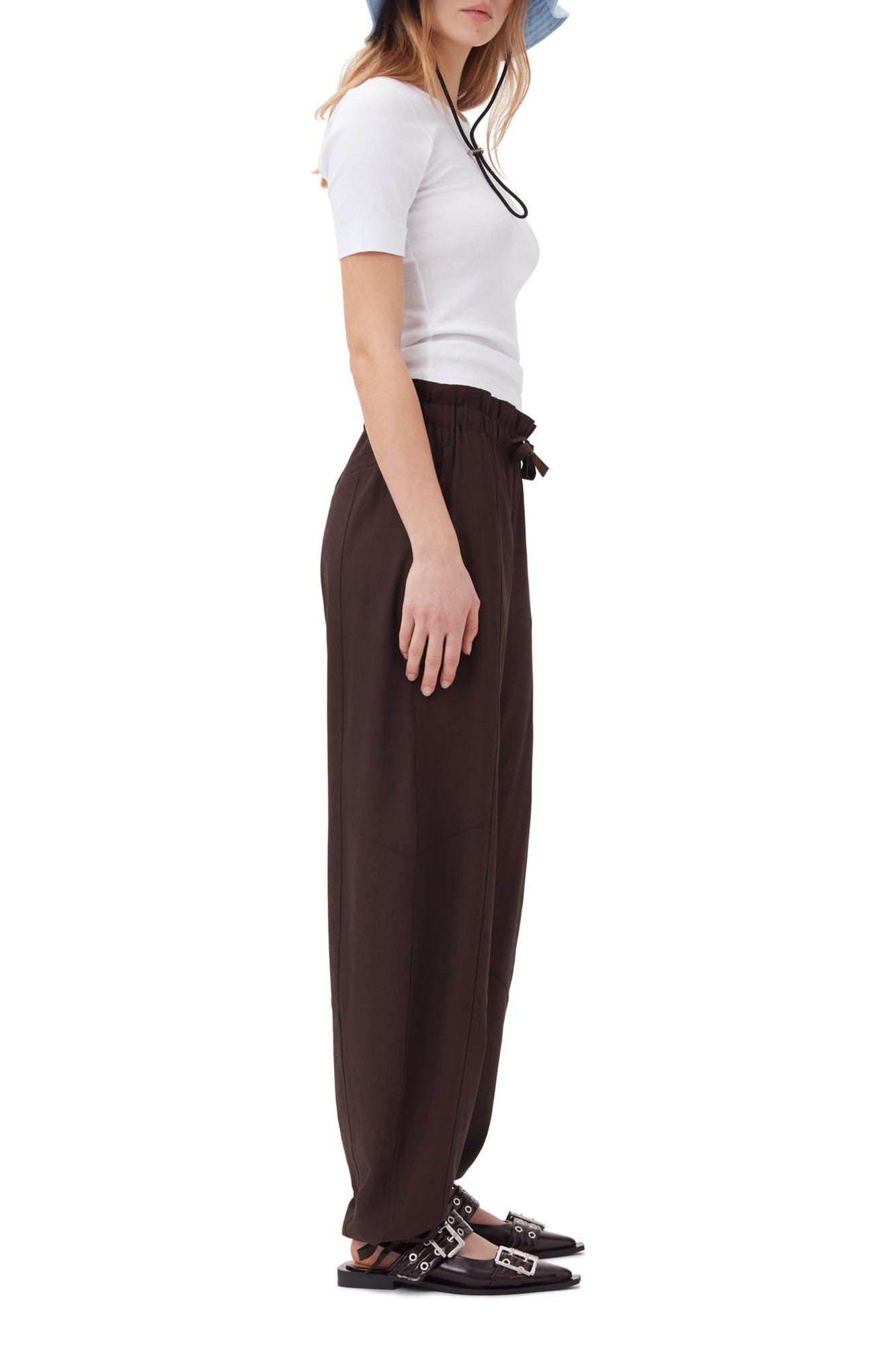 Pantalon ample à taille élastiquée - Mole