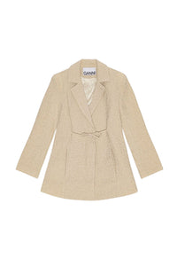 Blazer à lacet texturé en tissu - Oyster Gray