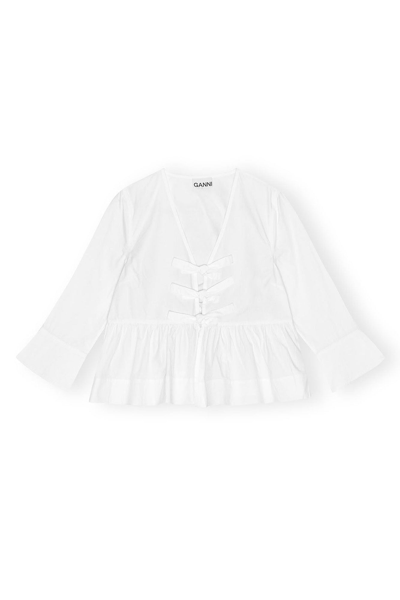 Blouse à basque et lacets - Bright White
