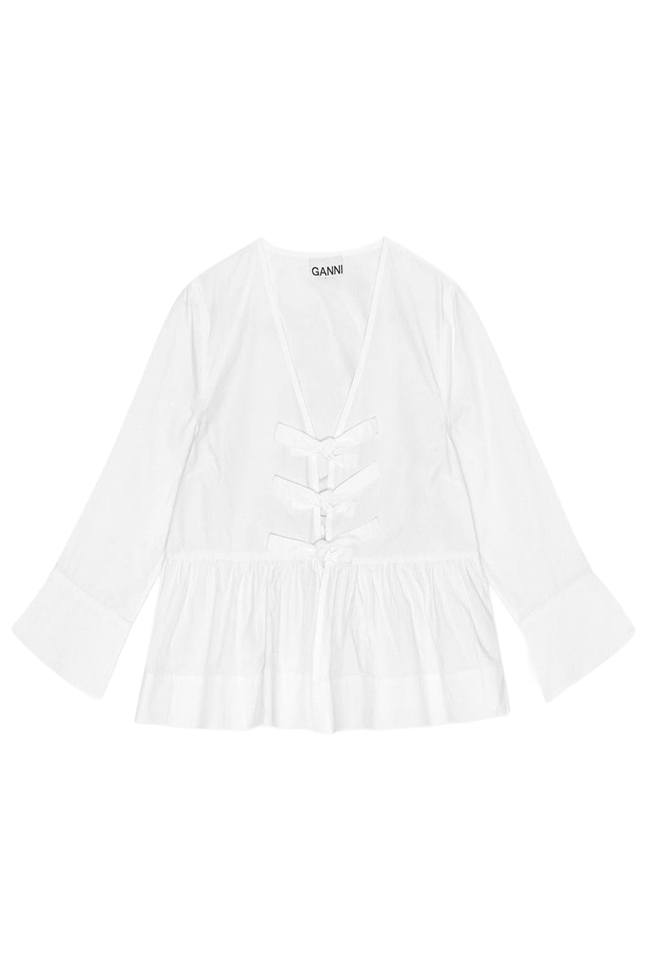 Basque and lace blouse - Bright White