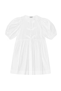 Short dress with ties - Bright White