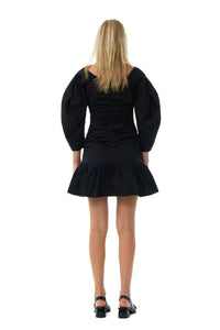 Short dress with balloon sleeves - Black