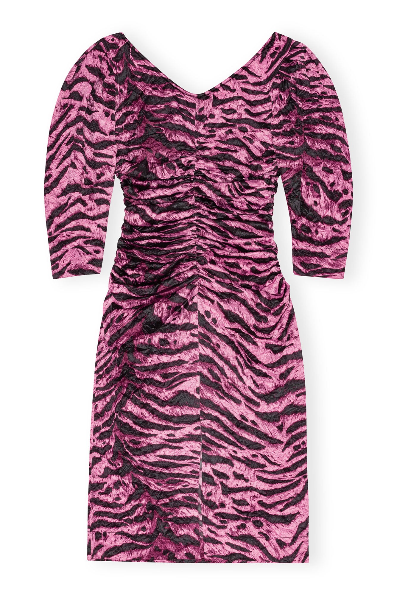 Robe midi imprimée en satin - Orchid Smoke