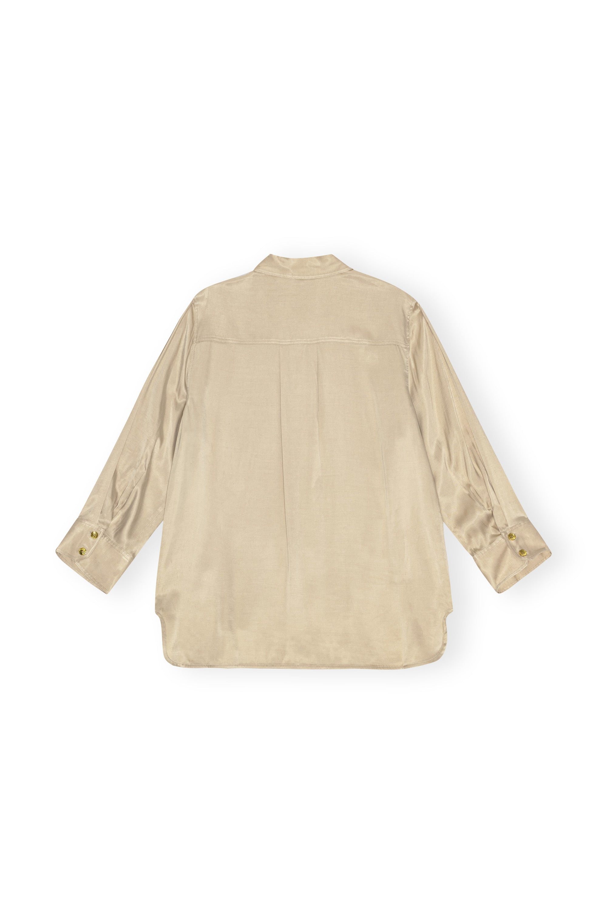 Chemise oversize en satin - Safari