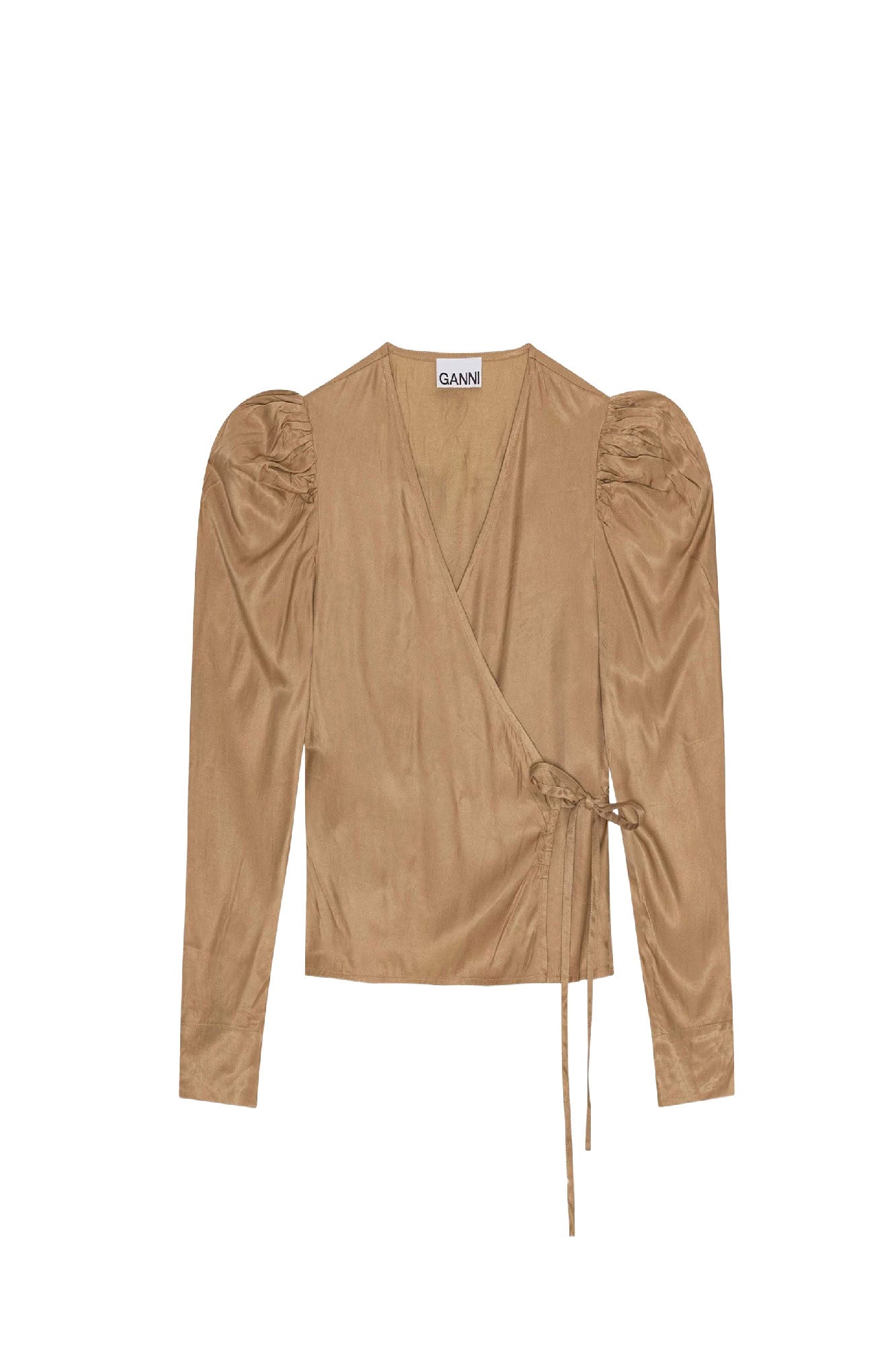 Blouse croisé à manches ballon - Tiger'S Eye