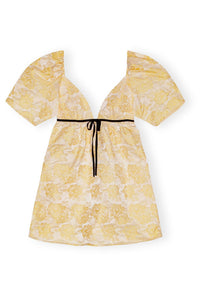 Robe courte à manches ballon - Flan