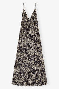 Satin print dress - Flan