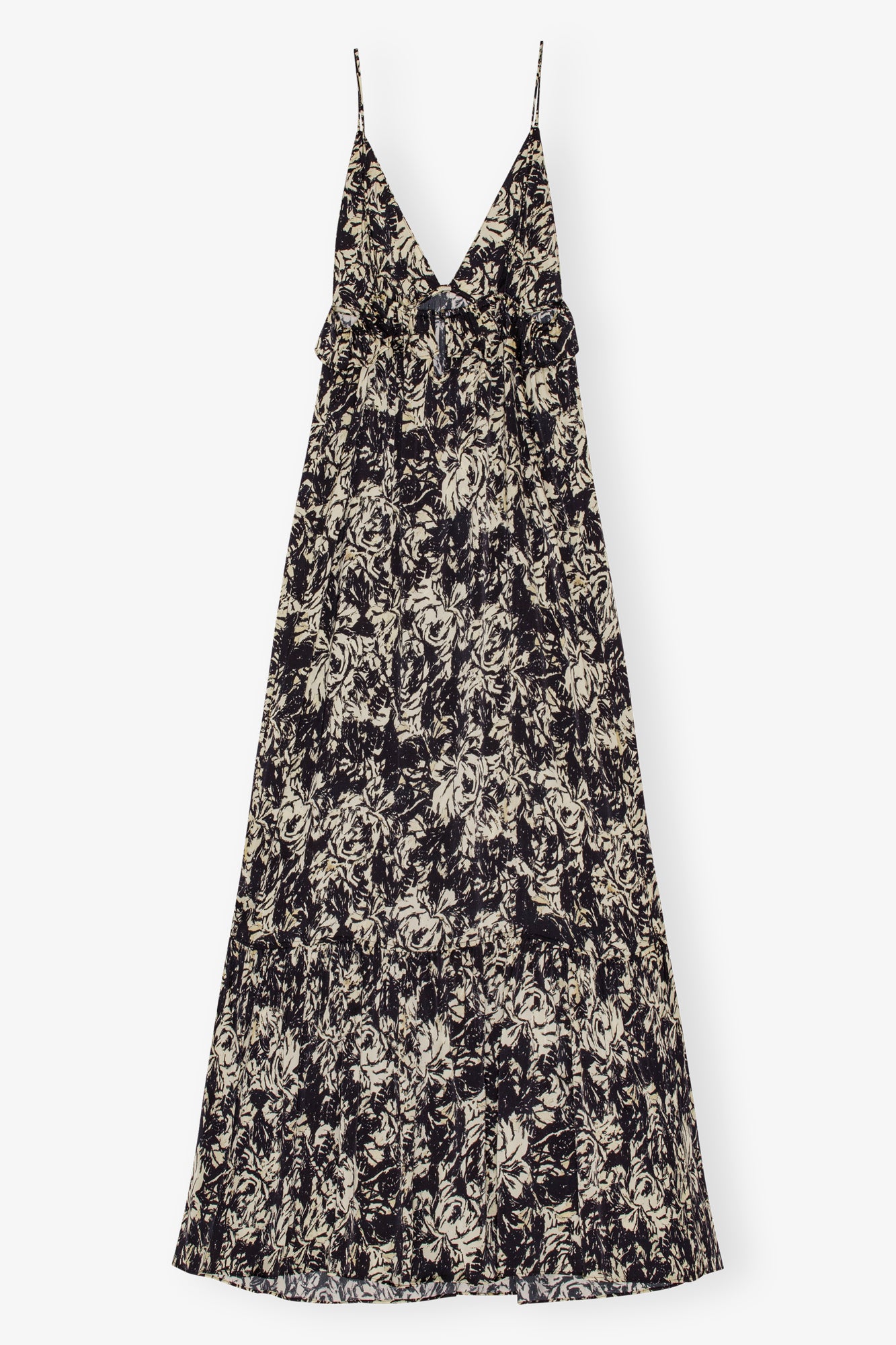 Satin print dress - Flan